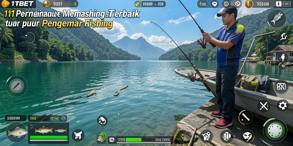 Tampilan gameplay 11TBET yang seru saat memancing ikan.