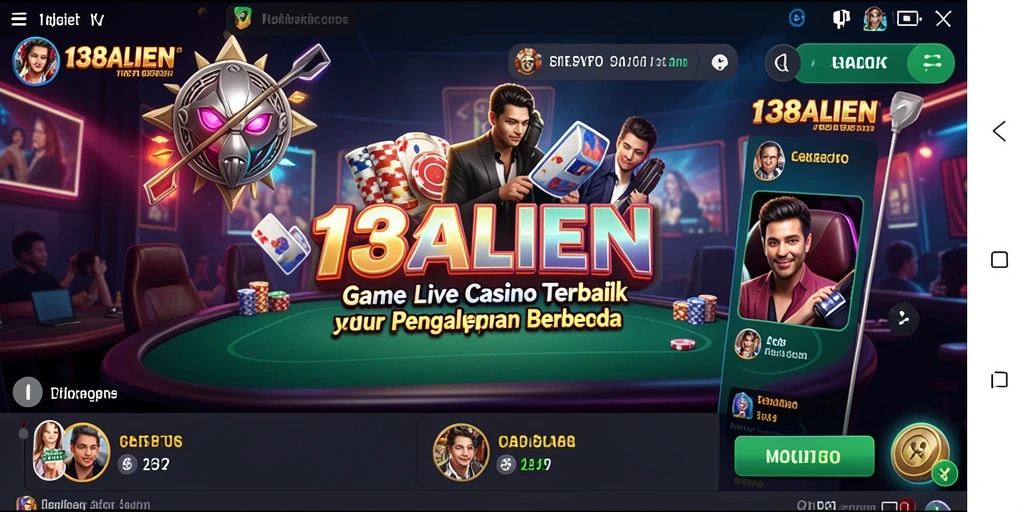 Screenshot gameplay 138ALIEN yang menampilkan dealer profesional dan suasana kasino.