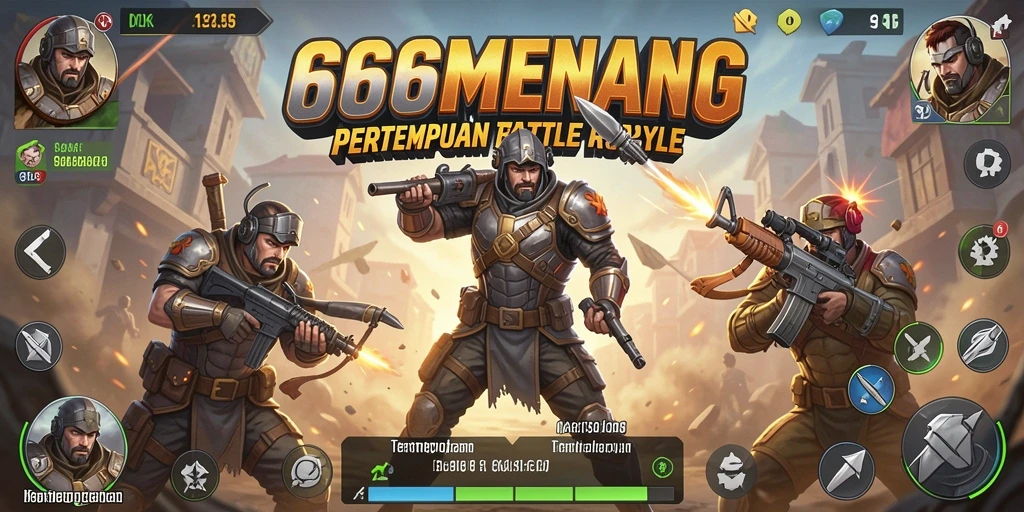 Screenshot gameplay 666MENANG dengan aksi pertempuran intens.
