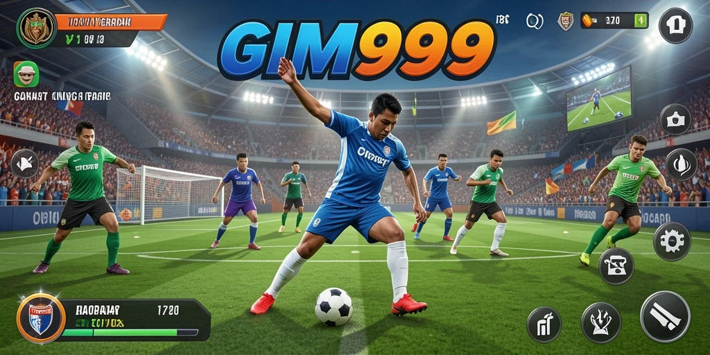 Tampilan gameplay GIM999 yang penuh aksi dan strategi olahraga.