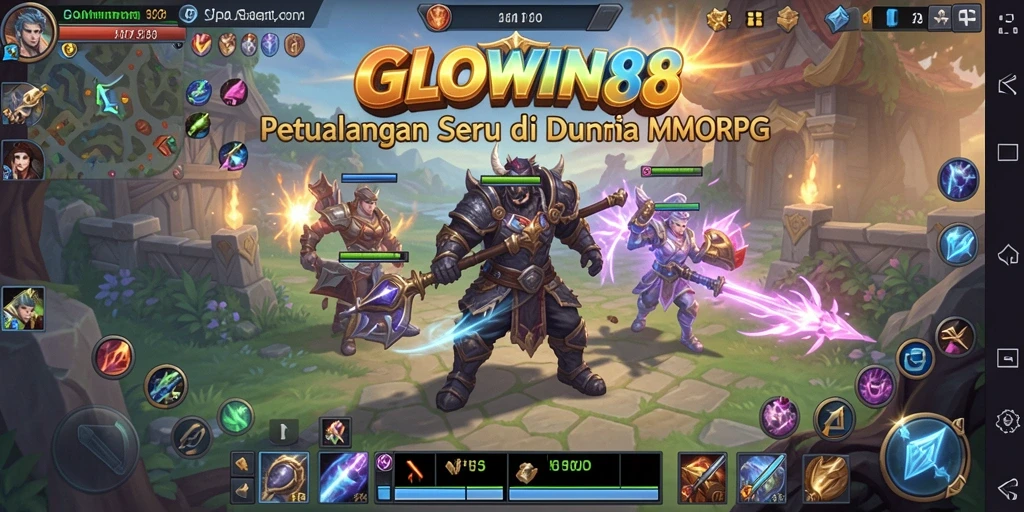 Screenshot utama GLOWIN88 menampilkan aksi seru dalam petualangan MMORPG.