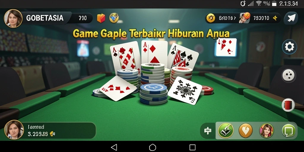 Screenshot gameplay GOBETASIA menampilkan suasana seru bermain Gaple.