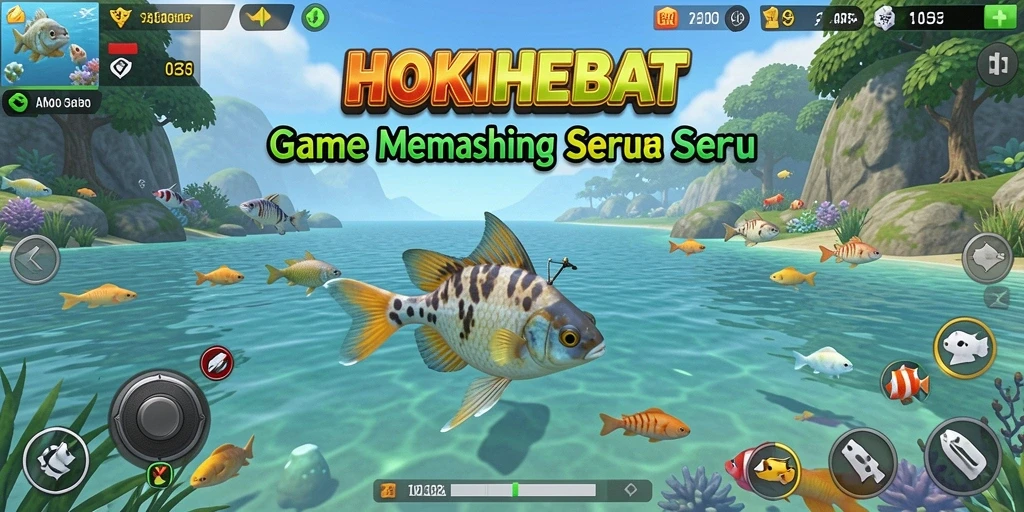 Tampilan gameplay HOKIHEBAT yang penuh warna dan menegangkan.