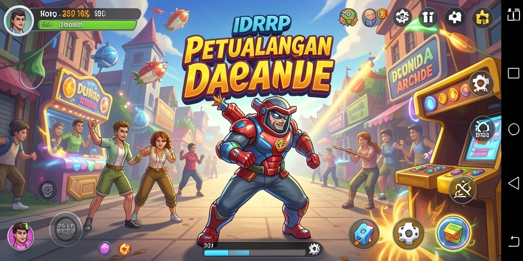 Screenshot gameplay IDRRP menampilkan aksi seru dalam dunia Arcade.
