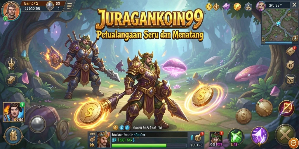 Tampilan gameplay seru dari JURAGANKOIN99 yang penuh aksi dan petualangan.