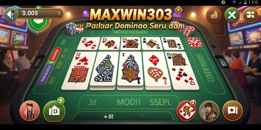 Tampilan menarik dari gameplay Domino di MAXWIN303.