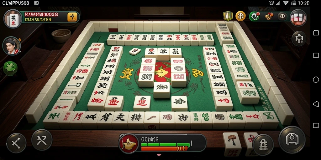 Screenshot utama OLYMPUS88 menunjukkan gameplay Mahjong yang seru dan menantang.