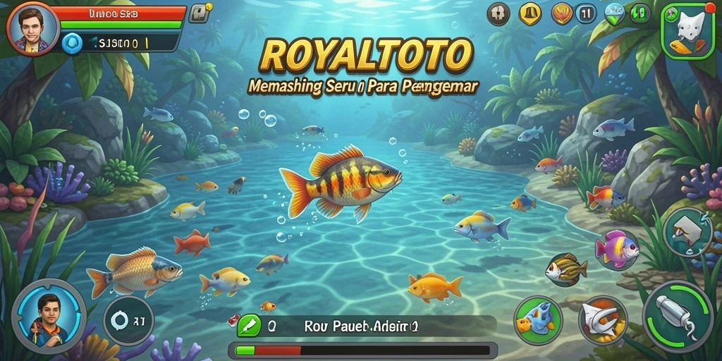 Tampilan gameplay menarik dari ROYALTOTO yang menunjukkan pengalaman memancing.