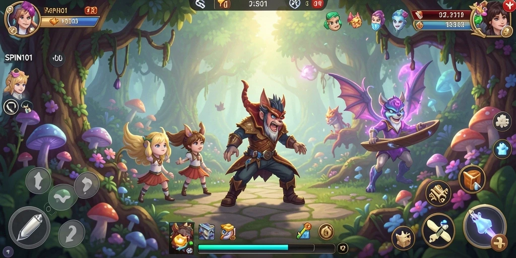 Tampilan gameplay SPIN101 yang menarik dan penuh aksi petualangan.