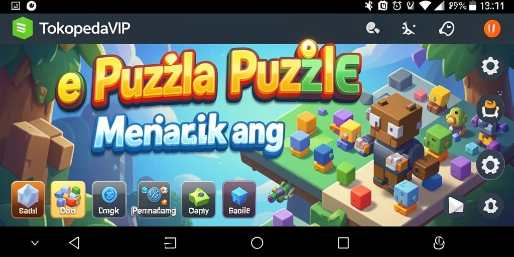 Screenshot gameplay TOKOPEDIAVIP menunjukkan keseruan permainan Puzzle.