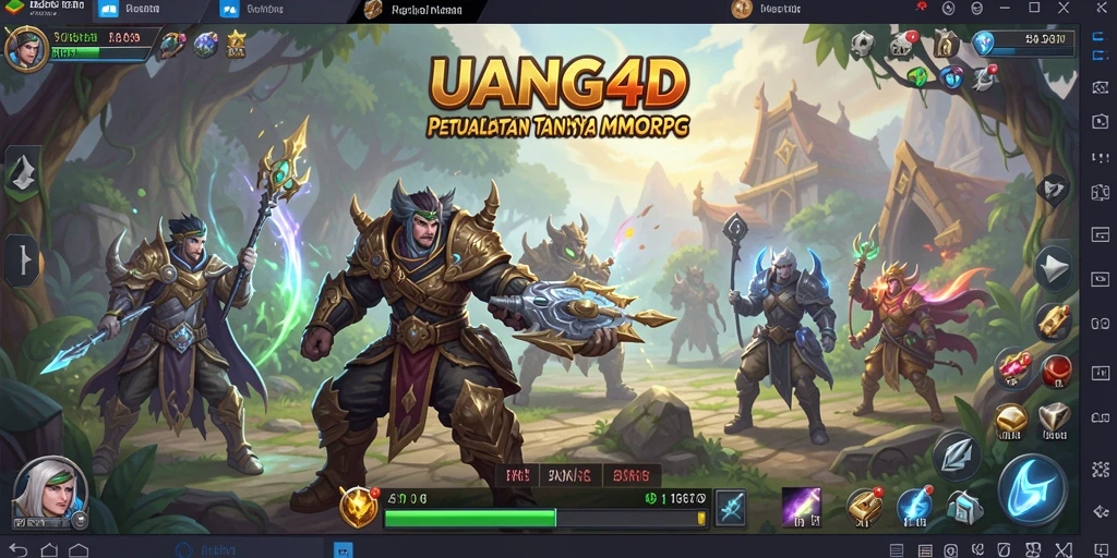 Gameplay menarik dari UANG4D yang menampilkan aksi pertempuran MMORPG.